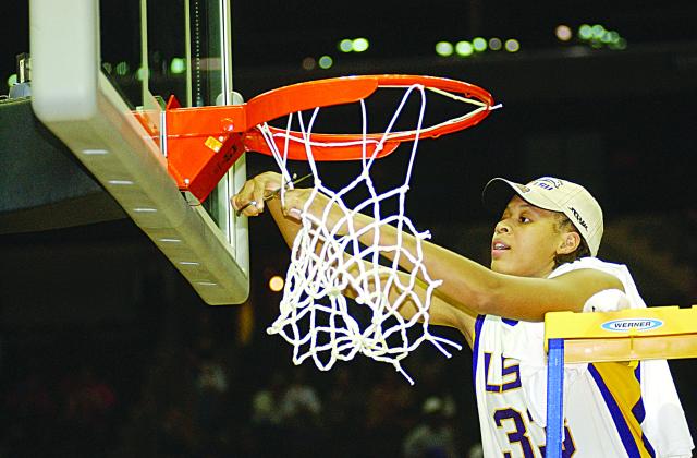 Arguably the greatest women’s basketball player in state history, Seimone Augustus played point guard/forward while starring at high school, college and professional levels. Part of three gold medal-winning Olympic teams and four WNBA title teams. Was on the cover of Sports Illustrated for Women as a high school freshman. LSU unveiled a statue in her honor in January 2023. (Photo courtesy of Louisiana Sports Hall of Fame)